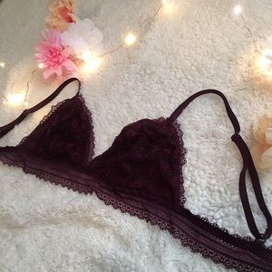 VICTORIA’S SECRET Burgundy Sheer Bralette